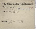 Etiketten zu Fluorit (NHMW-MIN-Am193)